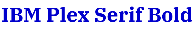 IBM Plex Serif Bold шрифт